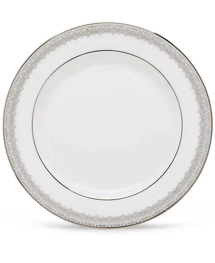 Lenox Lace Couture Fine Bone China Butter / Appetizer Plate - White / Platinum | eBay US