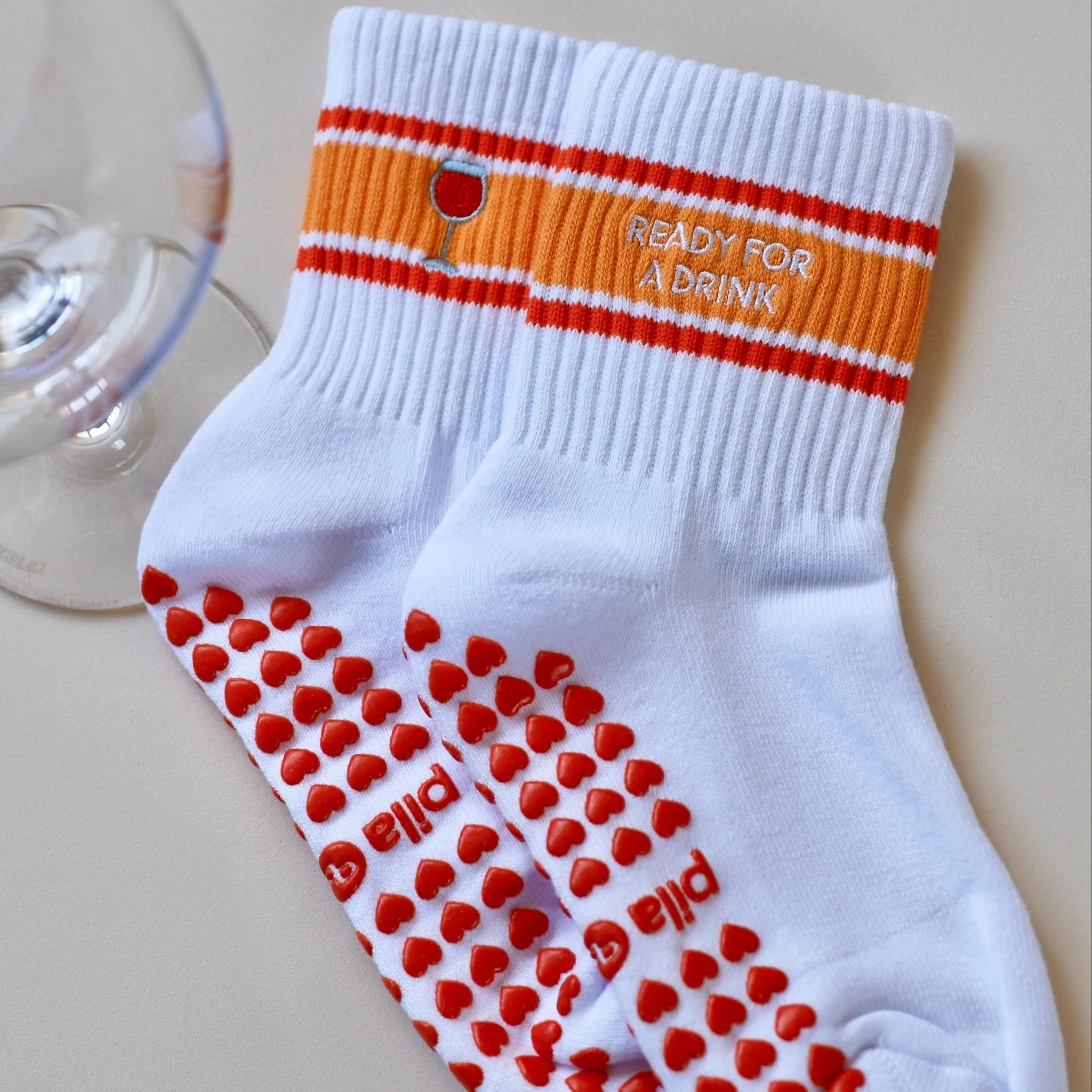 Ready for a Drink Grip Socks | Pilabarre