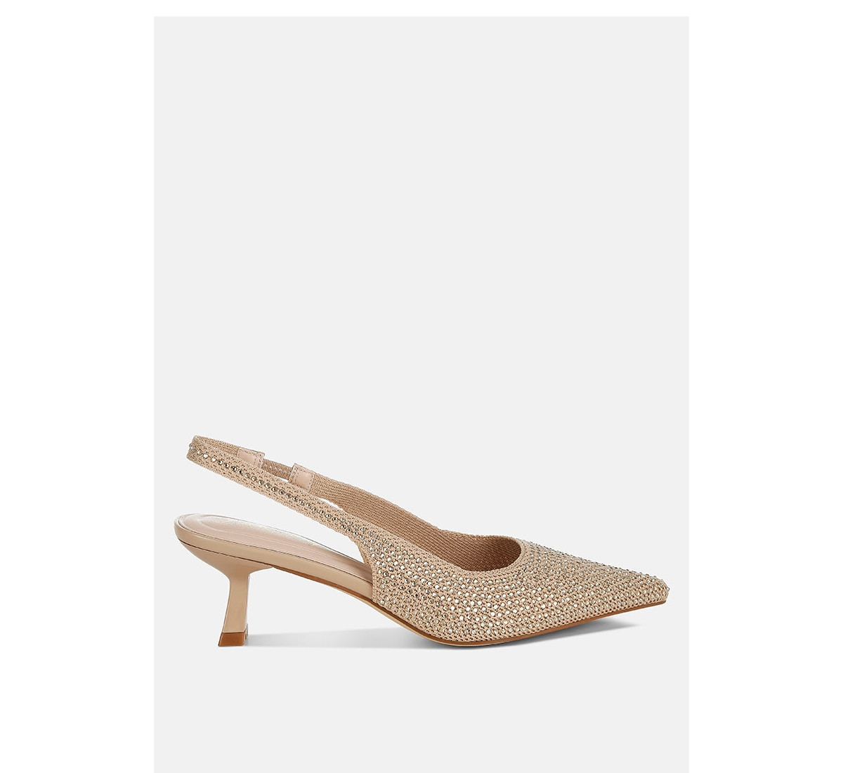Julep Flyknit Rhinestone Slingback Sandals Women - Light beige | Macy's