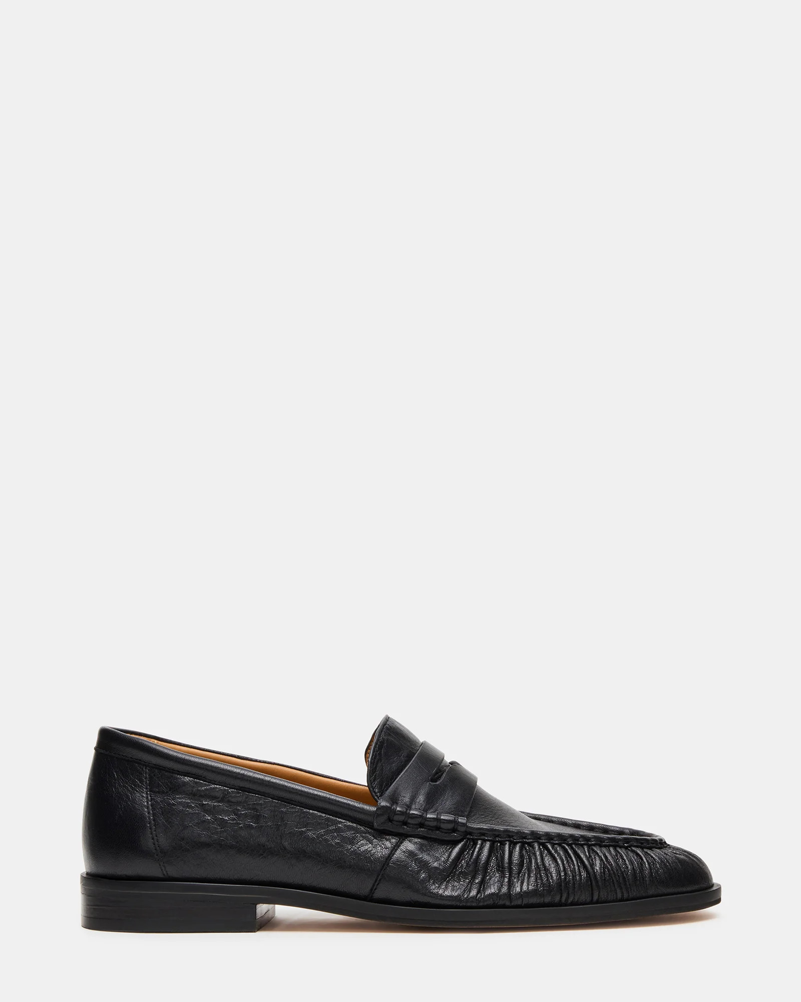 QUINCEY Black Leather Slip-On Men's Loafer | Steve Madden (US)