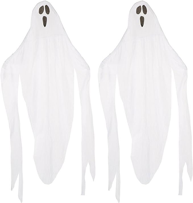 Forum Novelties Set of 2 7ft Fabric Ghosts Halloween Hanging Decoration for Parties (2) | Amazon (US)