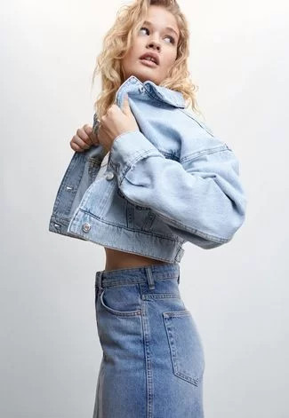 Jaqueta Jeans Mango Oversized Azul | Dafiti (BR)