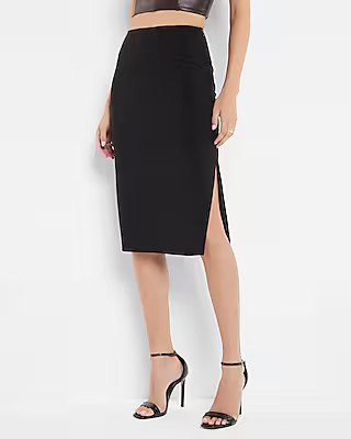 Super High Waisted Midi Pencil Skirt | Express