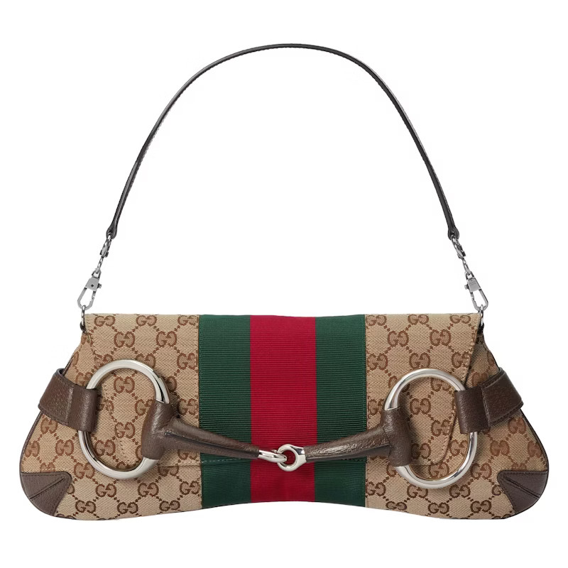 Gucci Horsebit Chain Medium Shoulder Bag Beige/Ebony | StockX