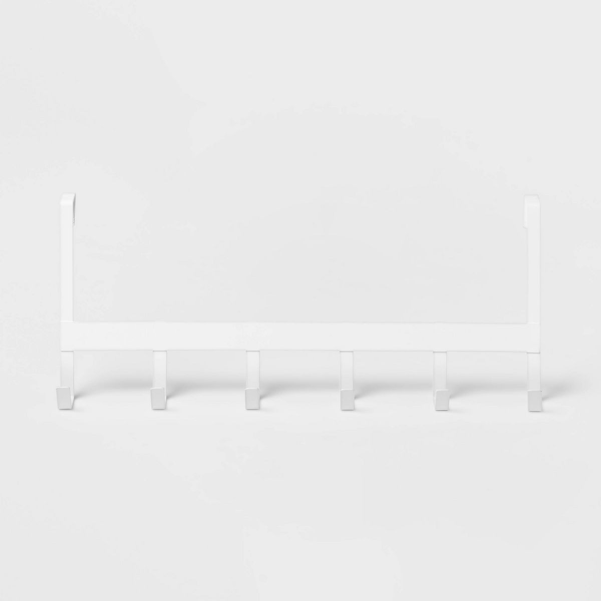 Large Over the Door Hook 6 Hooks Matte White - Brightroom\u2122: Steel, Powder-Coated, No Assembl... | Target