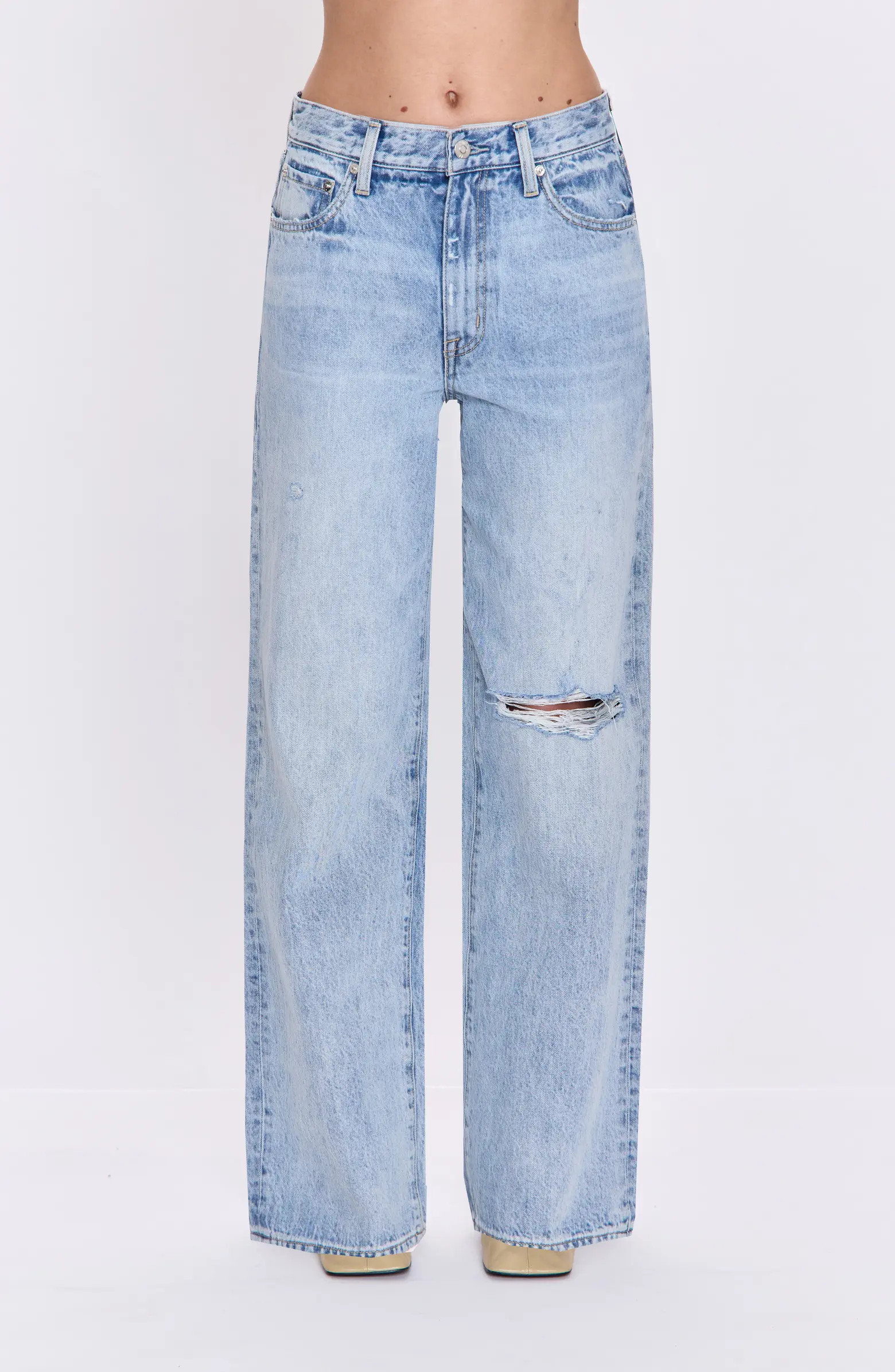 Hendrix Embellished Rivets High Waist Straight Leg Jeans | Nordstrom