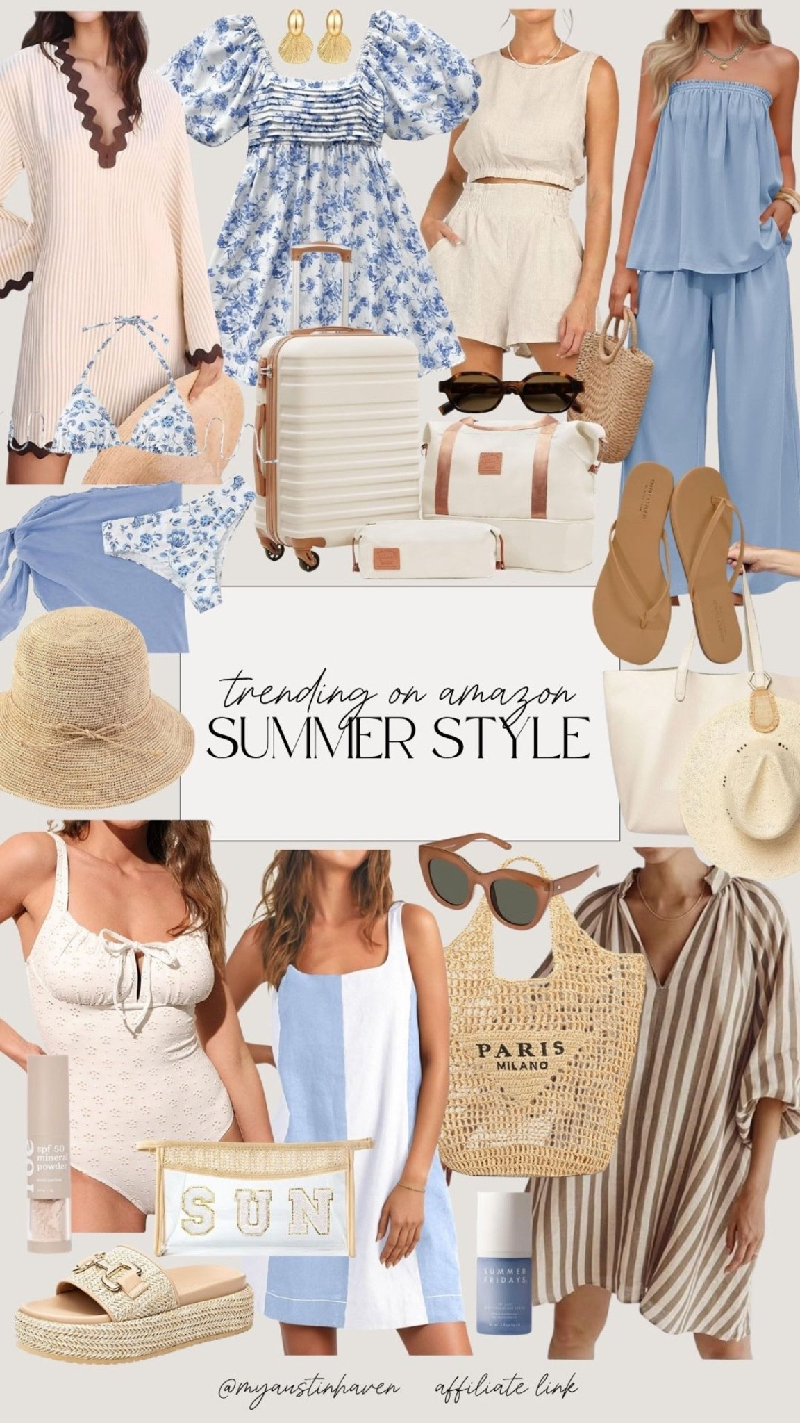 Summer Style 🌴☀️😎

Effortless outfits, beach-ready sets and neutral staples you’ll wear all trip long.

Amazon spring break outfits, vacation outfits women, beach vacation outfits, spring break packing list, neutral travel outfits, blue white outfits women, resort wear amazon, matching sets women summer, casual vacation style, beach dresses women, travel essentials women, amazon luggage set, woven beach bag, straw hat outfit, flip flops women neutral, swimsuit one piece neutral, coastal outfit aesthetic, summer outfit ideas women, airport outfit inspo, affordable vacation style

#LTKdayinmylife #LTKootd #LTKgrwm