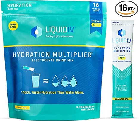 Liquid I.V. Hydration Multiplier - Lemon Lime - Powder Packets | Electrolyte Drink Mix | Easy Ope... | Amazon (US)