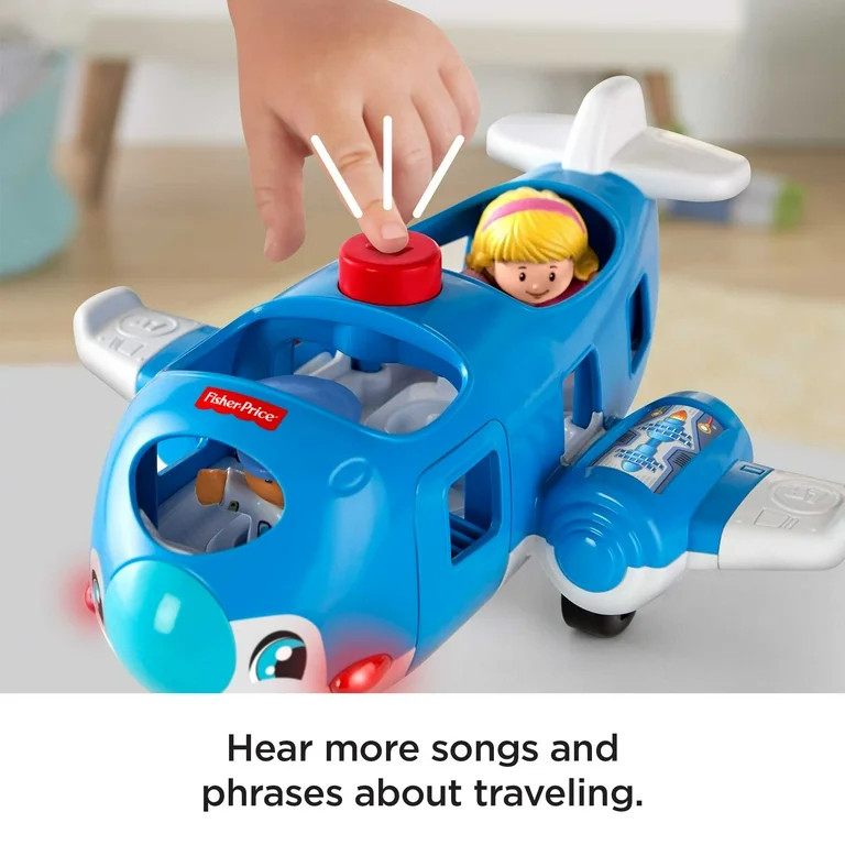 Fisher-Price Little People Travel Together Airplane Musical Toddler Toy with 2 Figures | Walmart (US)