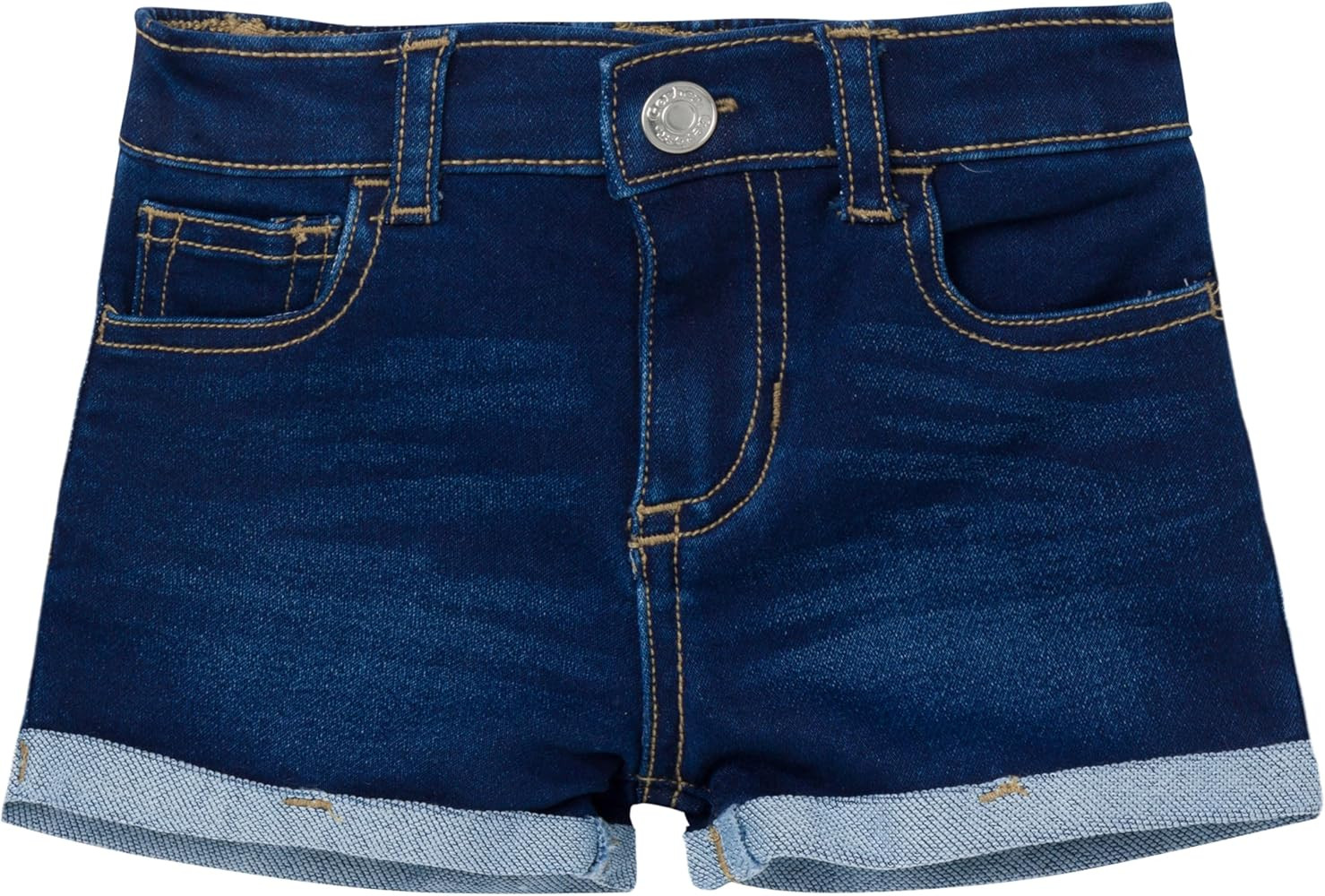 Gerber Baby-Girls Baby and Toddler Girls Cuffed Denim Shorts | Amazon (US)