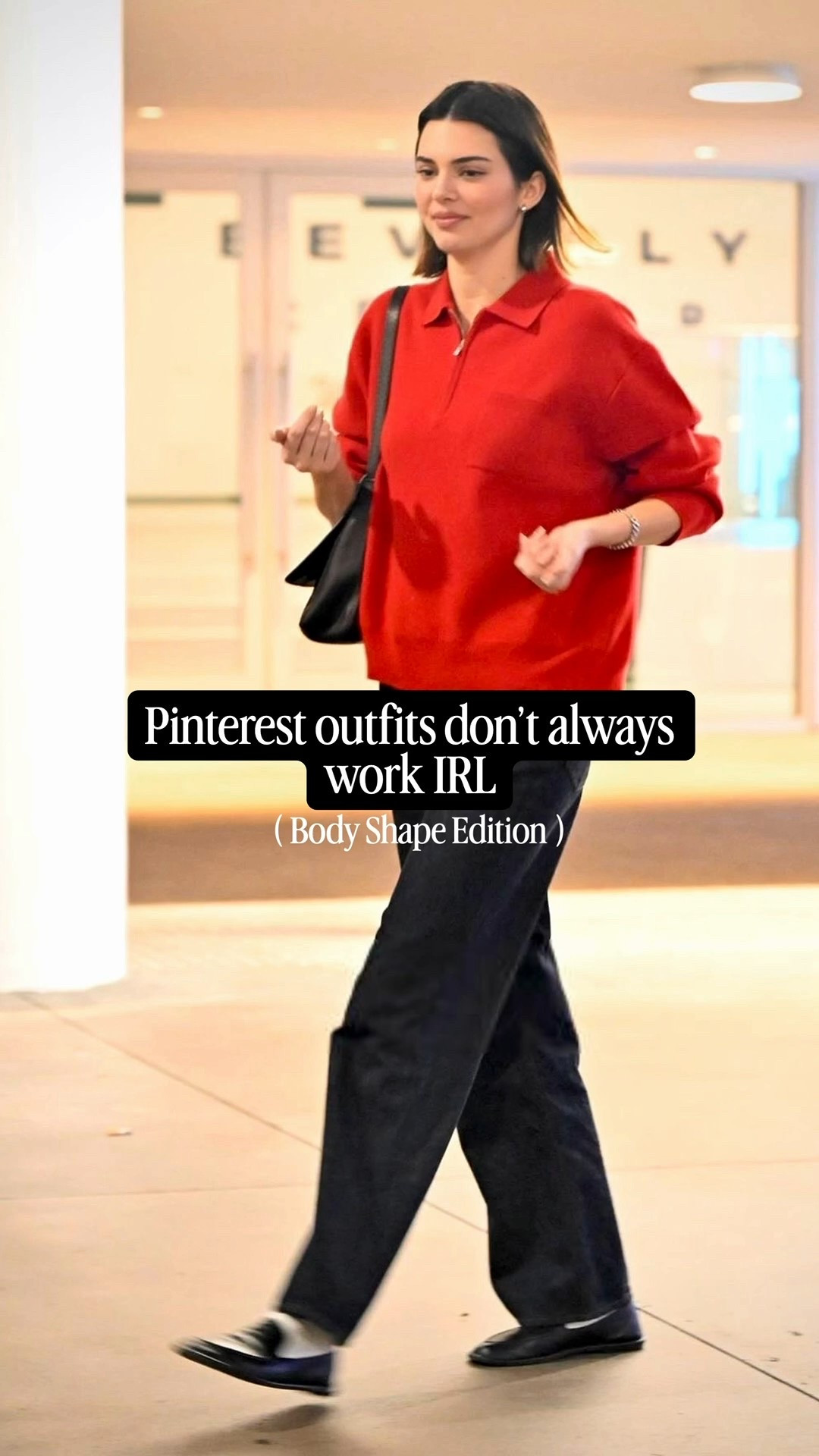 Pinterest outfits fix 📌 

Make this KendalFor Apple body shape - inverted triangle - broad shoulders - larger bust 

Kendall Jenner - red jumper - 

#LTKFashionMonth #LTKstyletip #LTKuk