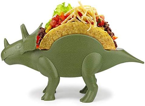 Funwares TriceraTaco Holder Ultimate Dinosaur Taco Stand, Holds 2, Green | Amazon (US)