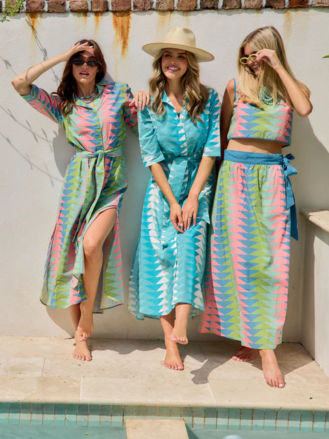 The Beach Tank | Rainbow Bagru Triangle | Beau & Ro