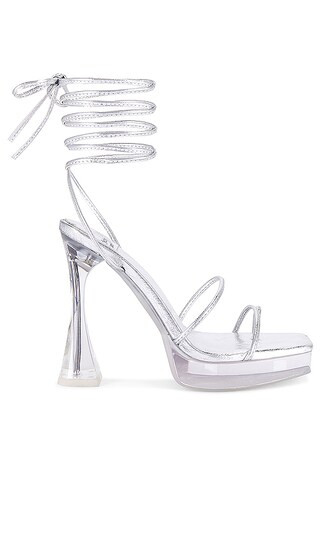 Madonna Platform Heel in Silver-Clear | Revolve Clothing (Global)