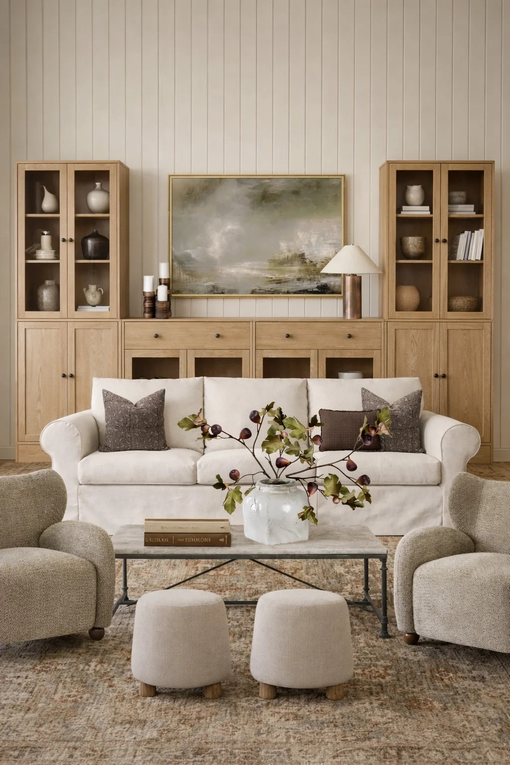 Christopher Knight Home Modern Wingback Accent Chair, Bouclé Upholstery with Round Legs, Light B... | Walmart (US)