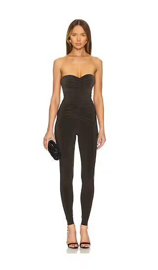 Strapless Shirred Front Catsuit | Revolve Clothing (Global)