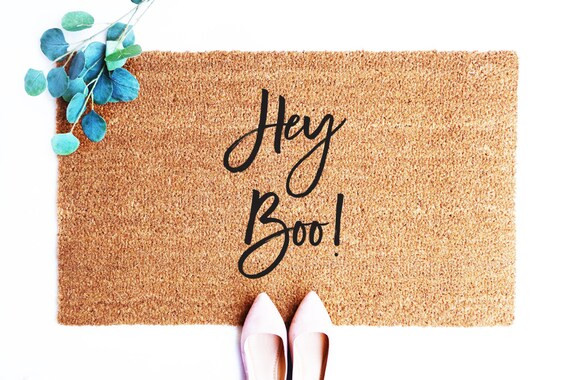 Funny Halloween Doormat Hey Boo Doormat Halloween Decor | Etsy | Etsy (US)