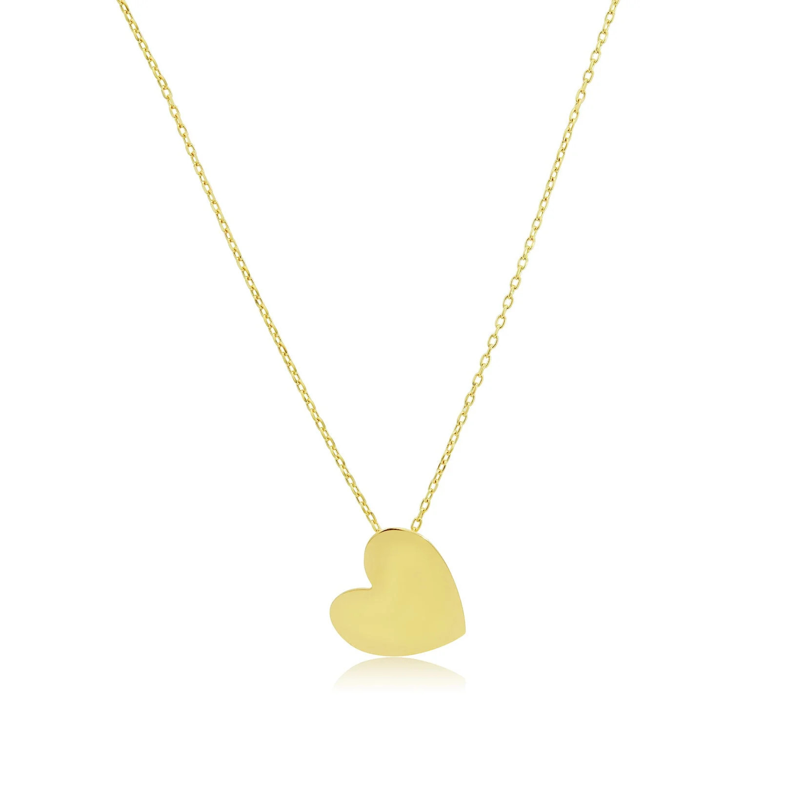 Asymmetrical Gold Heart Necklace | Shop Simon