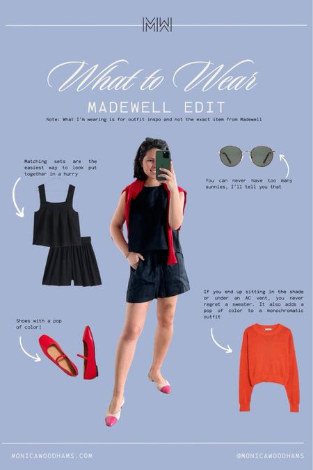 Madewell spring finds;l, matching set, what to wear to brunches, red flats, madewell sale, light weight sweater, round sunglasses 

#LTKFindsUnder100 #LTKxMadewell #LTKStyleTip