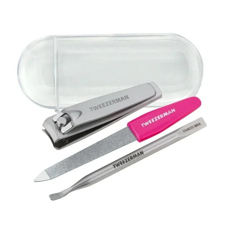 Tweezerman Stainless Steel Mini Manicure Kit with a Nail Clipper File & Pushy | Walmart (US)