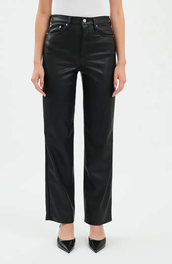 DAZE Sundaze High Waist Straight Leg Faux Leather Pants | Nordstrom | Nordstrom
