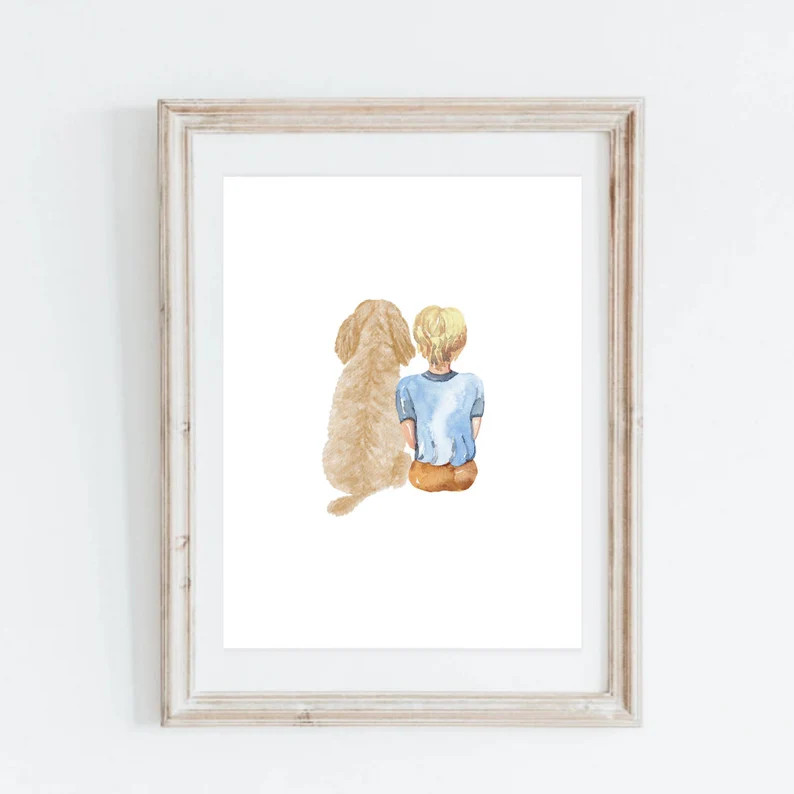 Goldendoodle Digital Download. Boy Nursery Decor Dog Print. Boy Bedroom Goldendoodle Wall Art. Pu... | Etsy (US)