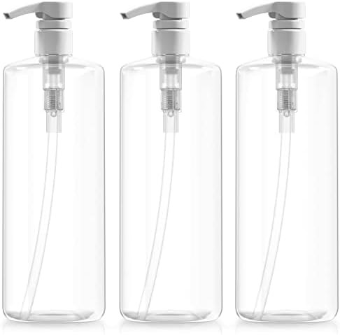 Bar5F Empty Shampoo Pump Bottles, 32Oz(1Liter), BPA-FREE, Plastic (PETE1) Cylinder, Pack of 3 | Amazon (US)
