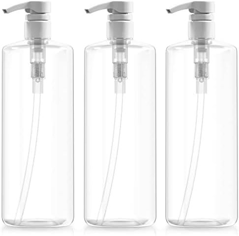 Bar5F Empty Shampoo Pump Bottles, 32Oz(1Liter), BPA-FREE, Plastic (PETE1) Cylinder, Pack of 3 | Amazon (US)