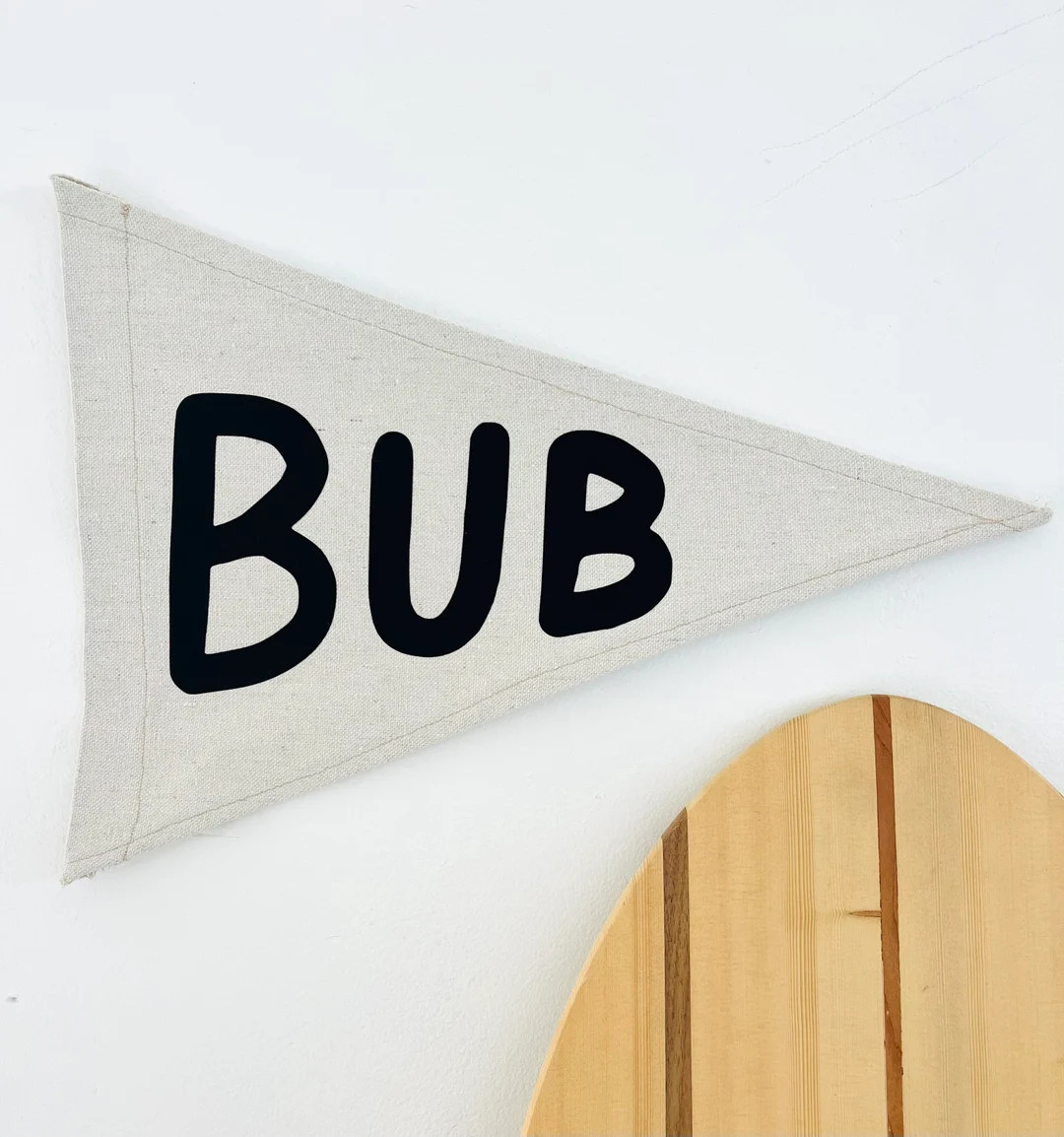 Bub Pennant Mini Wall Hanging Canvas Flag Small Wall - Etsy | Etsy (US)