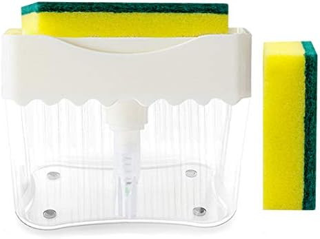 BUDDYGO Soap Dispenser, Soap Dispenser for Kitchen + Sponge Holder 2-in-1 with Hand Pump Push Out... | Amazon (UK)