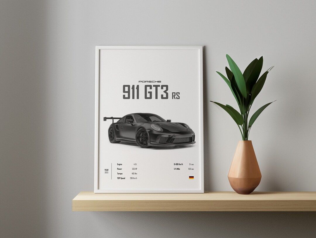Porsche 911 GT3 RS 2022 Car Poster Prints Wall Kids Boys Room - Etsy | Etsy (US)