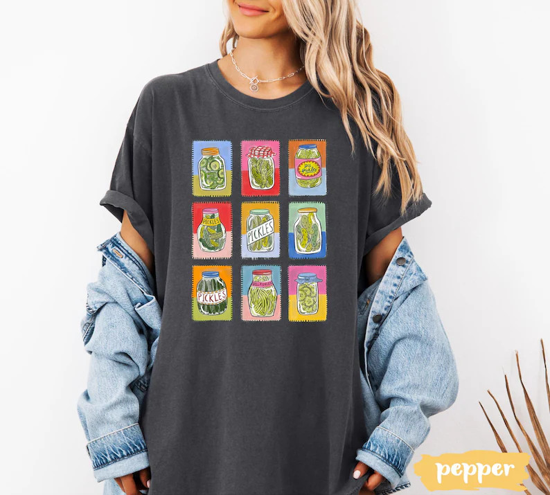 Comfort Colors Vintage Canned Pickles T-shirt, Pickle Shirt, Pickle Jar Tee, Foodie Shirt,vintage... | Etsy (US)