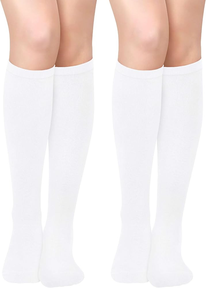 2 Pack Knee High Socks for Women Long Socks for Women Tall Sock Striped Tube Sock Halloween Costu... | Amazon (US)
