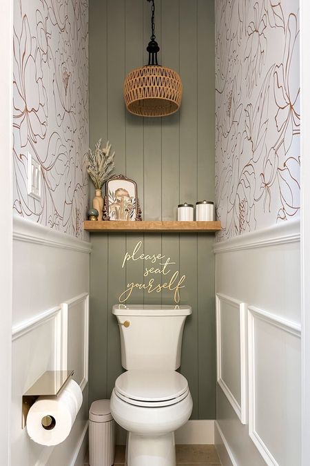 A water closet styled to perfection! Decided to makeover my water closet and I am loving the results. Saved the items used so that you can recreate a similar style in your home. Follow for more bathroom makeover Inspo! 

#LTKhome #LTKstyletip #LTKsalealert