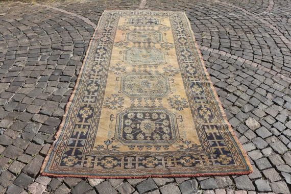 turkish runner rug, anatolian rug, 4.5 x 10.6 ft. Free Shipping hallway runner rug, oushak rug, d... | Etsy (US)