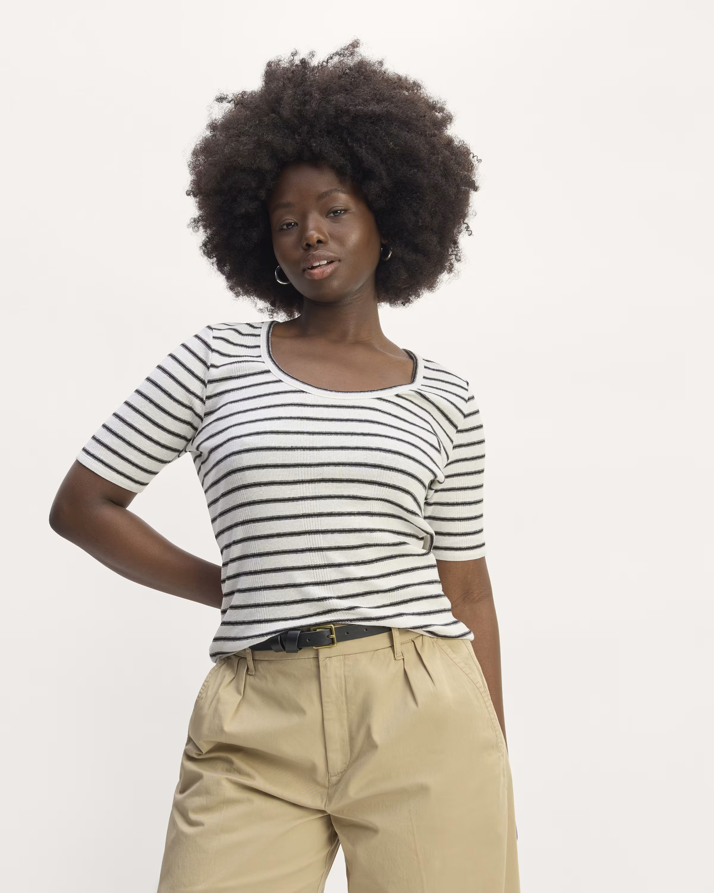 The Vintage Rib Scoop-Neck Top | Everlane