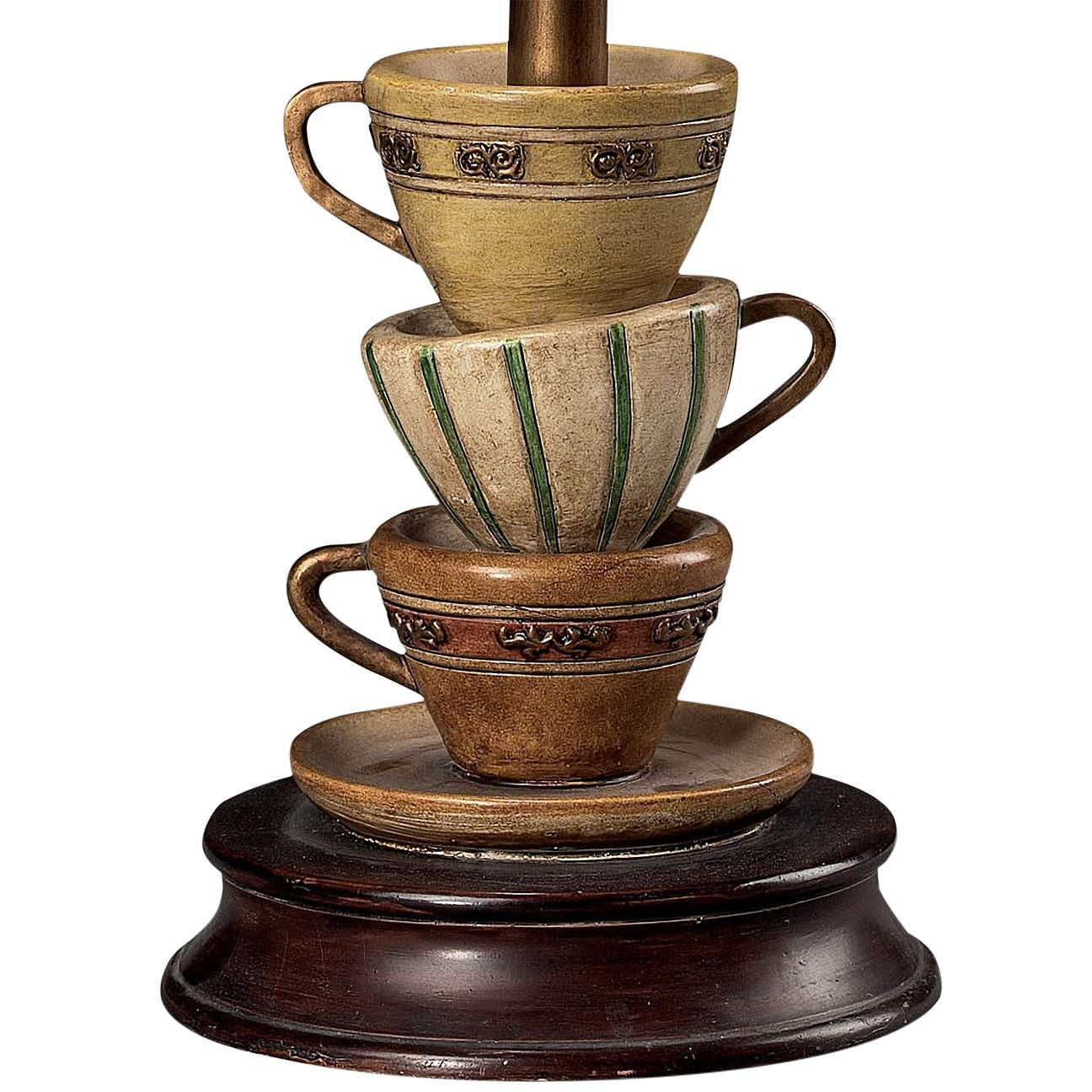 Dimond Stacked Tea Cups 12 3/4" High Jai Accent Table Lamp | Lamps Plus