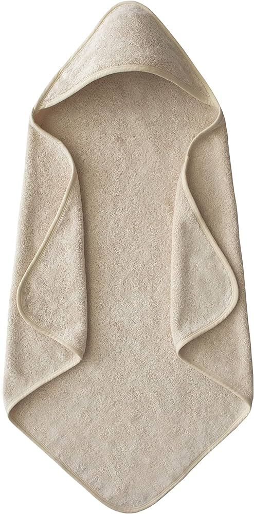 mushie Baby Hooded Towel | Organic Cotton (Fog) | Amazon (US)
