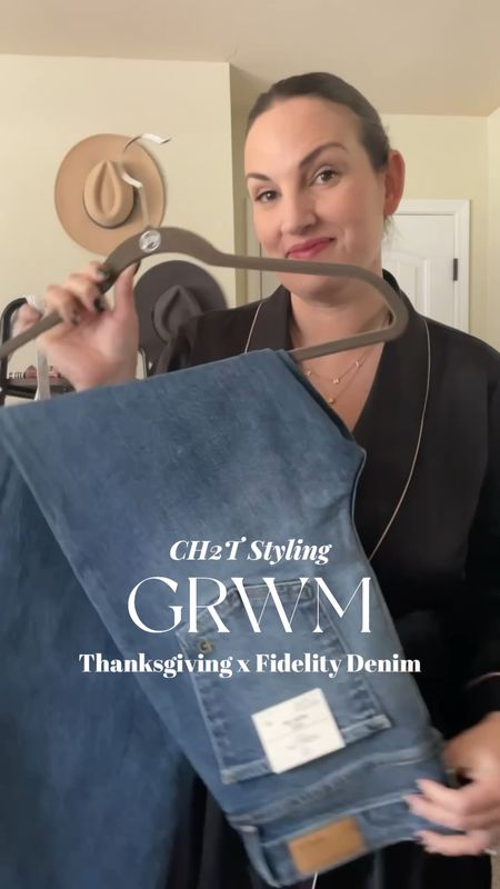 🍁 7 Days of Thanksgiving Looks 🍁 Day 2️⃣ Fidelity Denim ~
I call this Thanksgiving look “Meeting the fam for the first time” - nothing beats a blazer for a good first impression 😉 
Styled with my first ever pair of Fidelity Denim that was gifted to me for their holiday campaign and I absolutely LOVE them 😍 They’re high waisted, wide leg and the perfect medium wash 👌 Wearing a size 31. 

Use code Cammeo20 for 20% off 👉 https://fidelitydenim.com/discount/CAMMEO20

#LTKHoliday #LTKmidsize #LTKover40