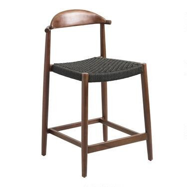 Charcoal Gray Woven Aimee Counter Stool | World Market