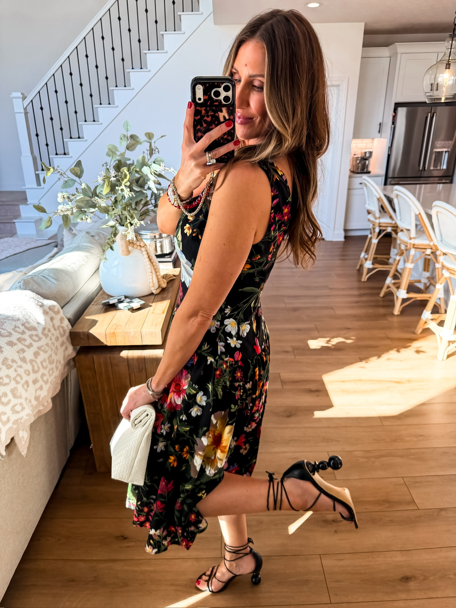 Love this floral dress so chic and elegant! Perfect for date nights, vacations, or special occasions! I'm loving the style and pattern so pretty for spring. 
Mom dresses spring time women's fashion dress vacations floral patterns mom approved dresses high heels date nights bags elevated wear mom life Themominstylee 

#LTKover40 #LTKSeasonal #LTKbeauty