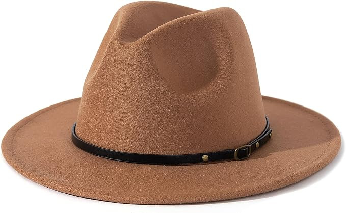 Lisianthus Women Belt Buckle Fedora Hat | Amazon (US)