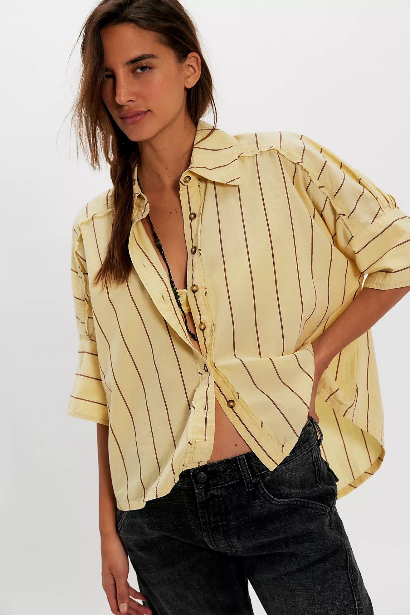 We The Free Seaside Cotton Stripe Shirt | Free People (Global - UK&FR Excluded)