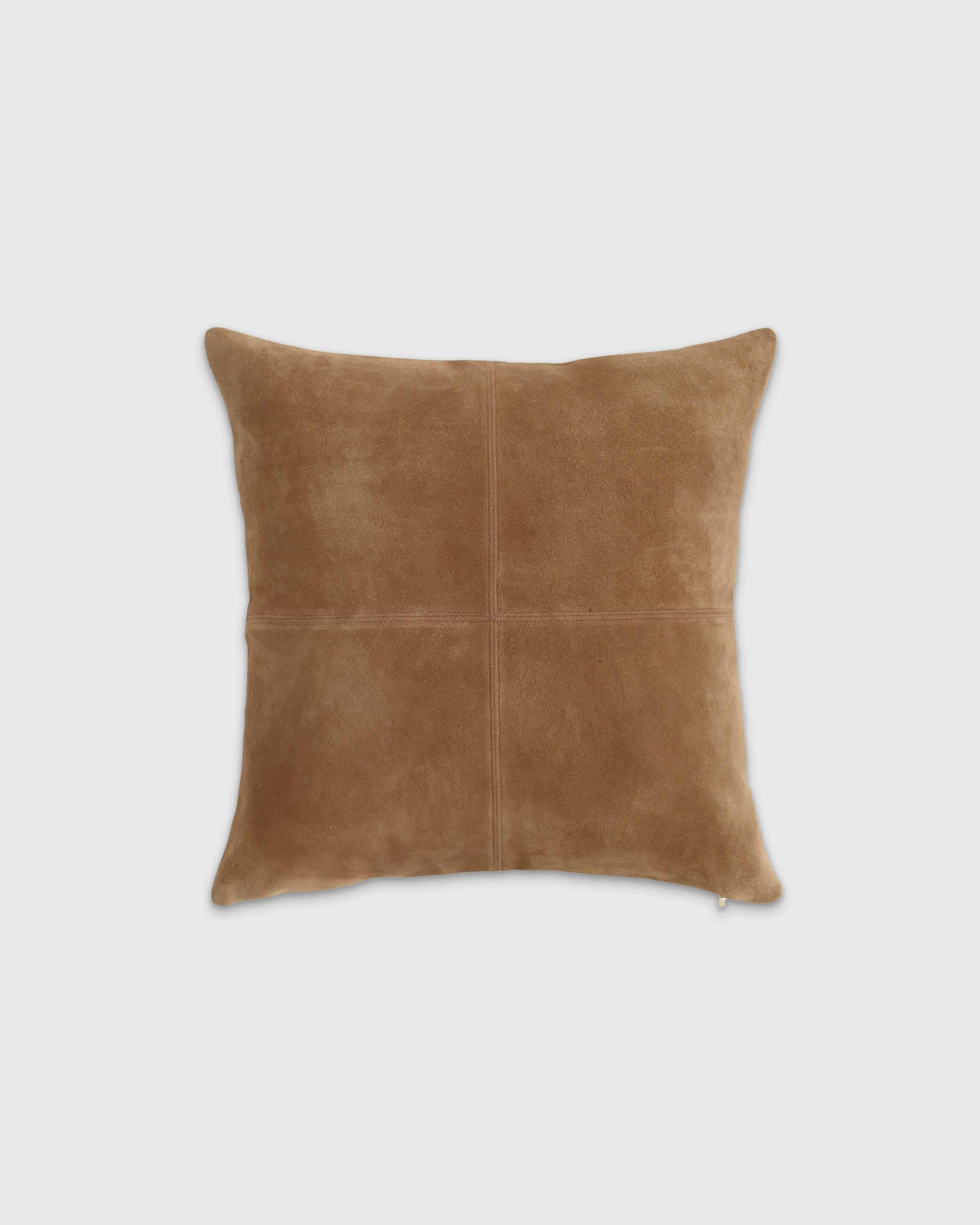 Quince | Pieced Suede Pillow cover in Camel, Size 20x20, Suede Leather | Quince