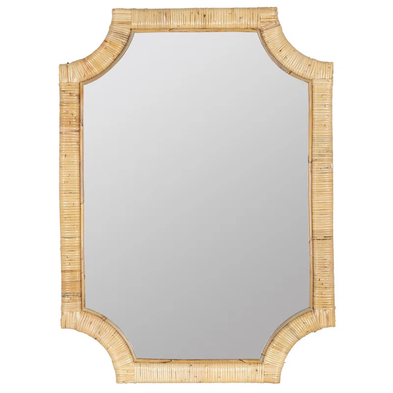 Citrine Irregular Rattan Wall Mirror | Wayfair North America