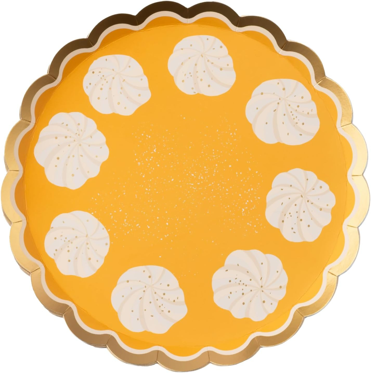 Bonjour Fête Pumpkin Pie Small Paper Party Plates | Disposable Dessert Size | Premium Party Supplies | Thanksgiving, Fall Celebrations, and Kid's Harvest Festivals | Pack of 8, 8.5" D | Amazon (US)