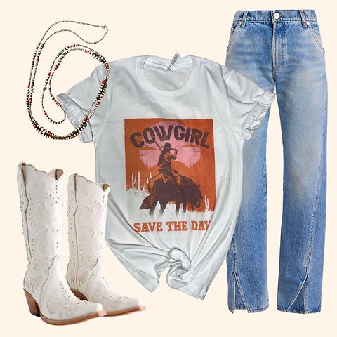 Save the day Cowgirl Graphic Tee (Vintage Feel) | Sassy Queen