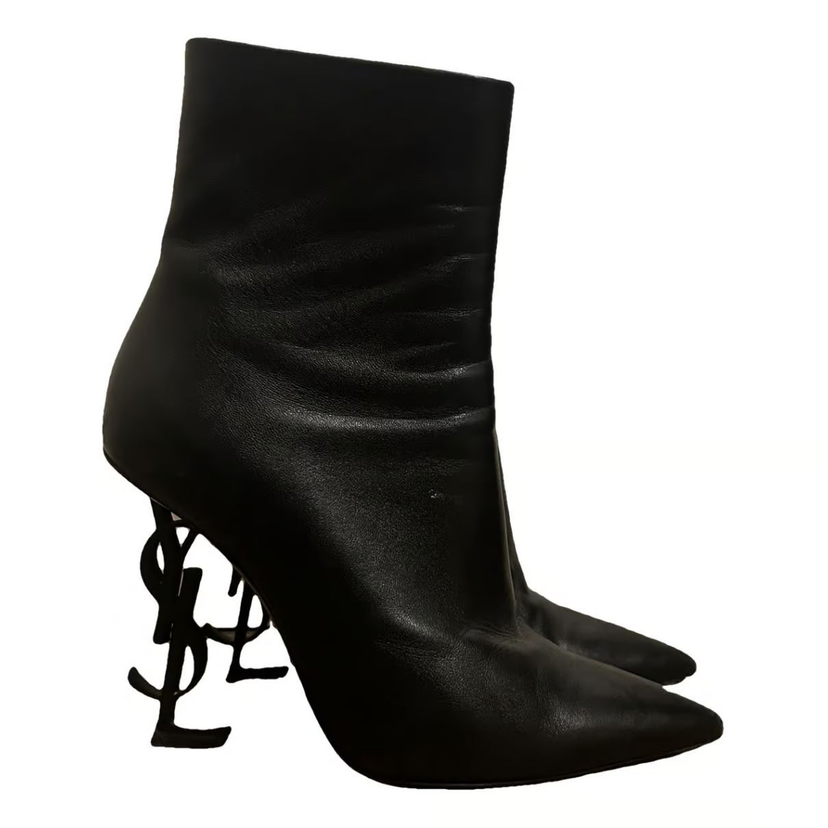 Leather boots Saint Laurent Black size 38 EU in Leather - 38585991 | Vestiaire Collective (Global)