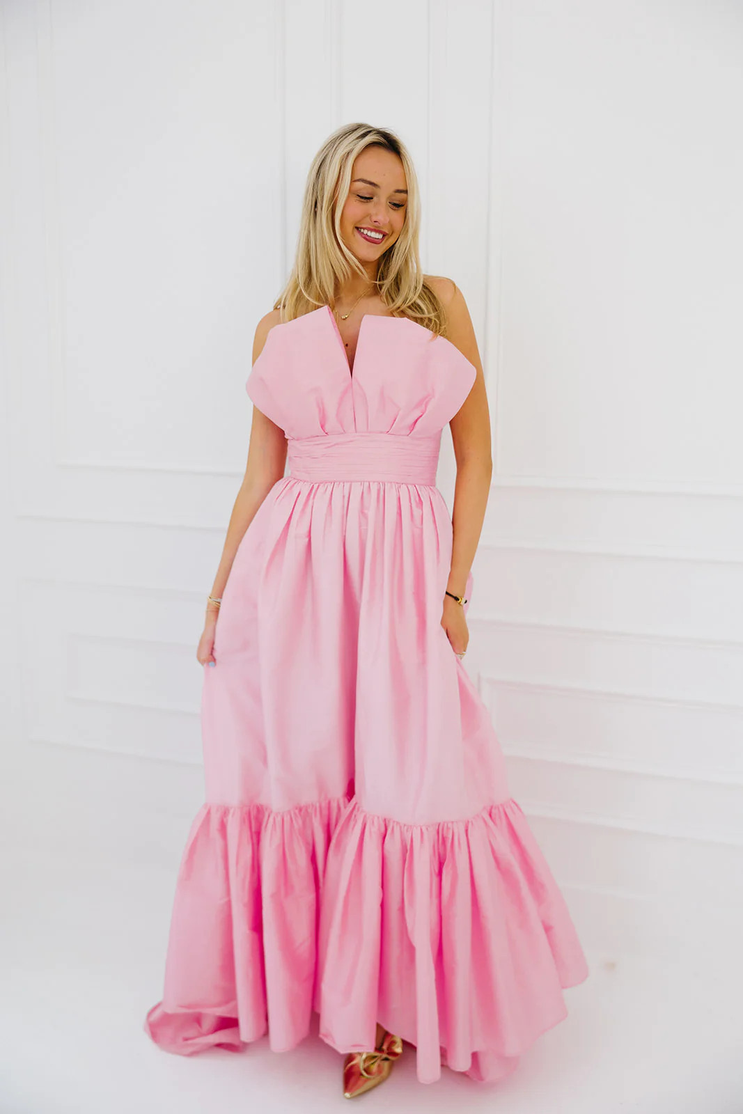 The Betsy Maxi Dress - Bubblegum | Triple Threads