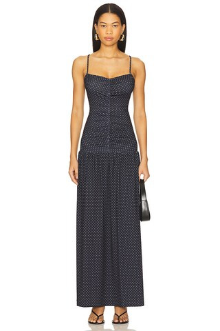 WeWoreWhat Ruched Front Scoop Maxi Dress in Navy & White Mult from Revolve.com | Revolve Clothing (Global)